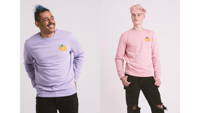 e-commerce photography of 2 men wearing pastel sportswear for Ordinary Owl by Colin Hawkins at Hawkeye Studio