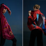 Photography for a special retrospective collection of painted silk clothes by designer Carole Waller by Colin Hawkins